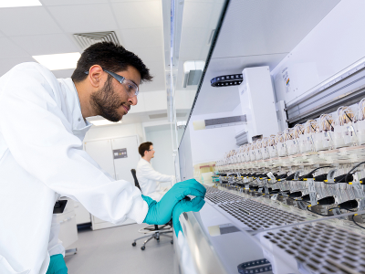 Person working in a laboratory