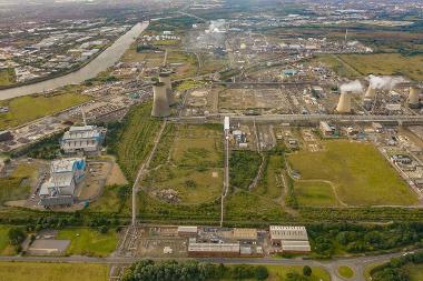 Drone image of Billingham Riverside and Chemical Complex, Seal Sands and North Tees