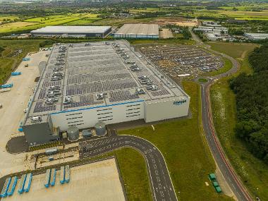 Drone image of Amazon warehouse at Wynyard Business Park